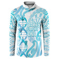 Personalised New Zealand Darts Button Sweatshirt Aotearoa Maori Its In My DNA White - Aussie Hoodie