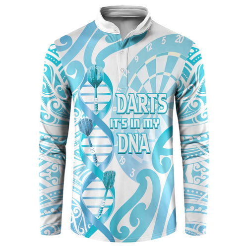 Personalised New Zealand Darts Button Sweatshirt Aotearoa Maori Its In My DNA White - Aussie Hoodie