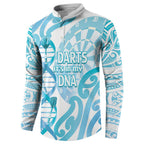 Personalised New Zealand Darts Button Sweatshirt Aotearoa Maori Its In My DNA White - Aussie Hoodie
