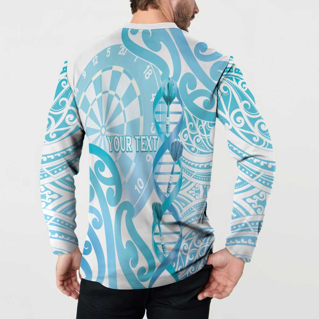Personalised New Zealand Darts Button Sweatshirt Aotearoa Maori Its In My DNA White - Aussie Hoodie