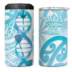 New Zealand Darts 4 in 1 Can Cooler Tumbler Aotearoa Maori Its In My DNA White - Aussie Hoodie