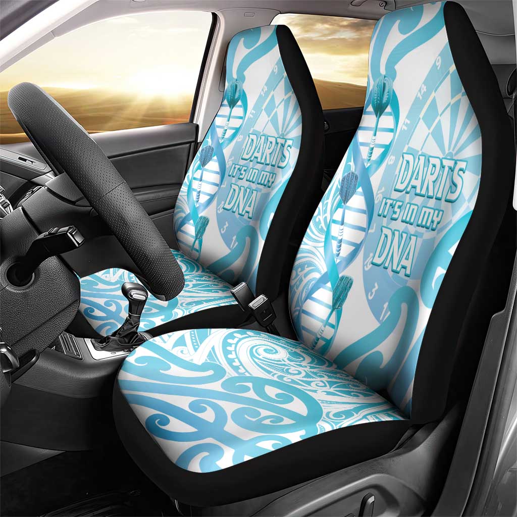 New Zealand Darts Car Seat Cover Aotearoa Maori Its In My DNA White - Aussie Hoodie