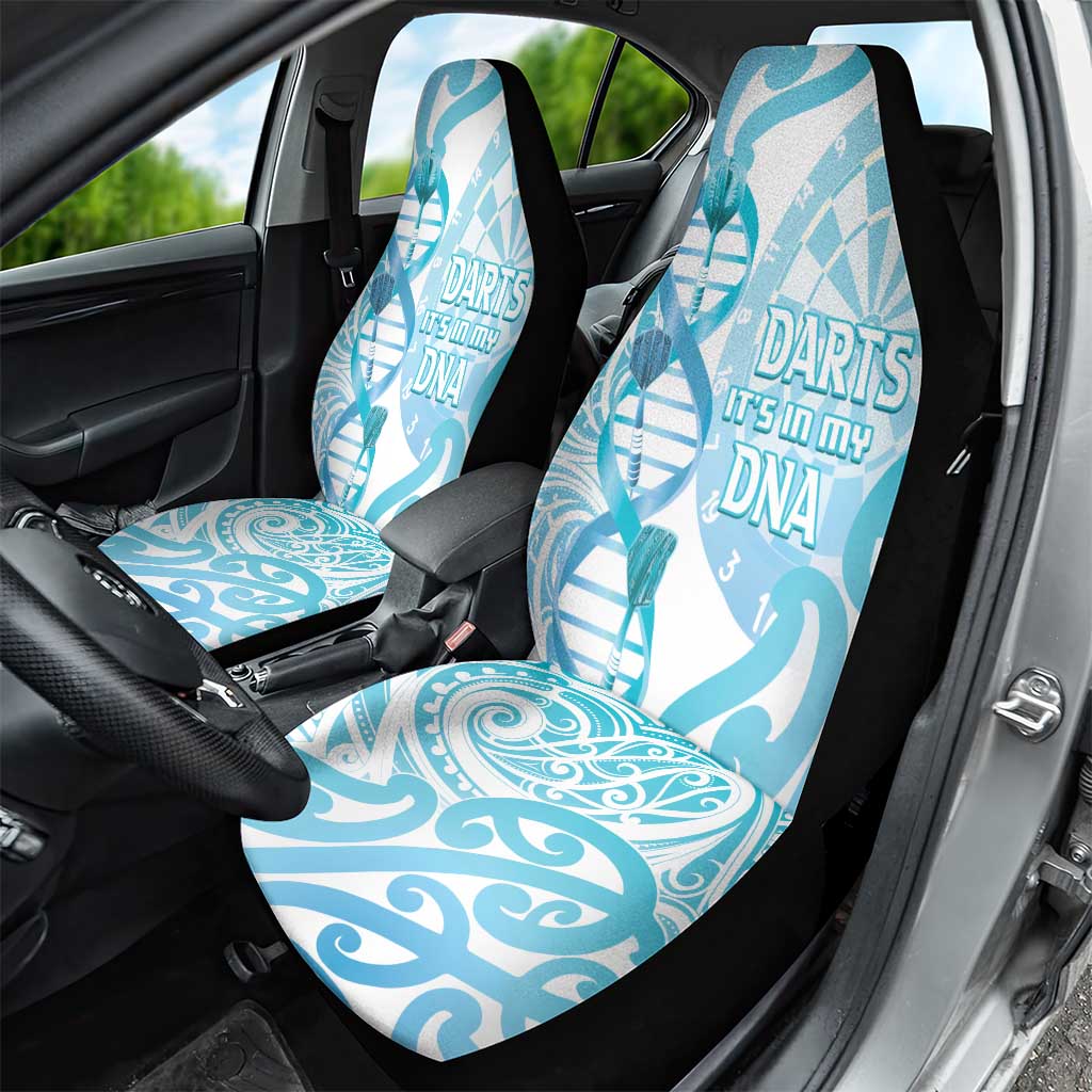 New Zealand Darts Car Seat Cover Aotearoa Maori Its In My DNA White - Aussie Hoodie