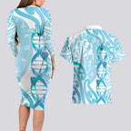 Personalised New Zealand Darts Couples Matching Long Sleeve Bodycon Dress and Hawaiian Shirt Aotearoa Maori Its In My DNA White - Aussie Hoodie