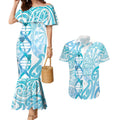 Personalised New Zealand Darts Couples Matching Mermaid Dress and Hawaiian Shirt Aotearoa Maori Its In My DNA White - Aussie Hoodie