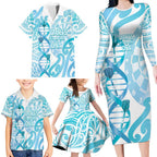 Personalised New Zealand Darts Family Matching Long Sleeve Bodycon Dress and Hawaiian Shirt Aotearoa Maori Its In My DNA White - Aussie Hoodie