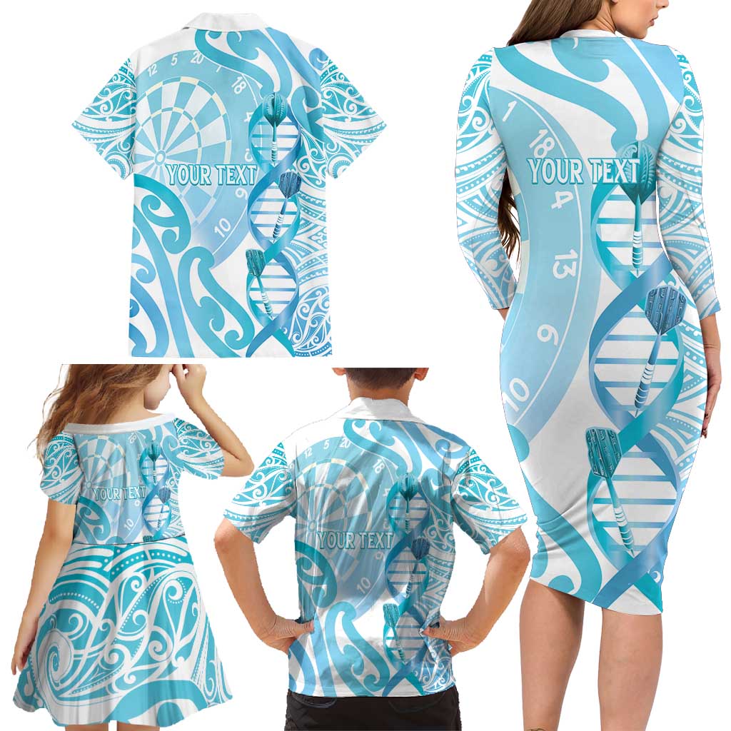 Personalised New Zealand Darts Family Matching Long Sleeve Bodycon Dress and Hawaiian Shirt Aotearoa Maori Its In My DNA White - Aussie Hoodie