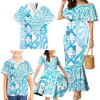 Personalised New Zealand Darts Family Matching Mermaid Dress and Hawaiian Shirt Aotearoa Maori Its In My DNA White - Aussie Hoodie