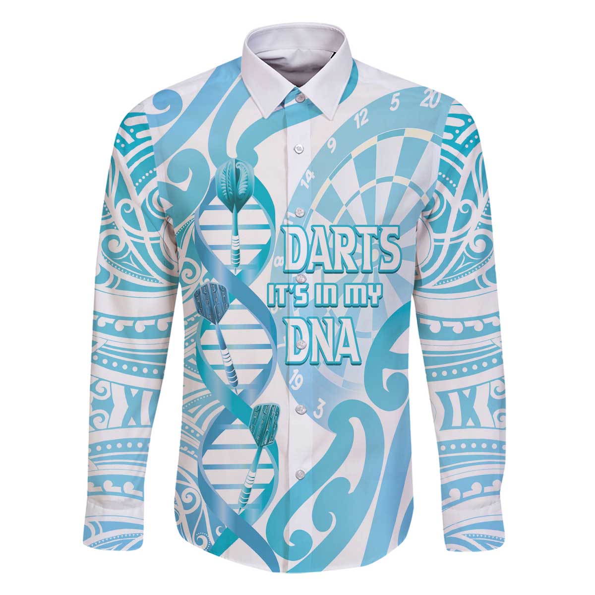 Personalised New Zealand Darts Family Matching Off The Shoulder Long Sleeve Dress and Hawaiian Shirt Aotearoa Maori Its In My DNA White - Aussie Hoodie