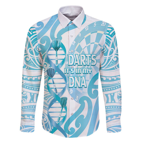 Personalised New Zealand Darts Family Matching Off The Shoulder Long Sleeve Dress and Hawaiian Shirt Aotearoa Maori Its In My DNA White - Aussie Hoodie