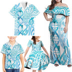 Personalised New Zealand Darts Family Matching Off Shoulder Maxi Dress and Hawaiian Shirt Aotearoa Maori Its In My DNA White - Aussie Hoodie