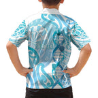 Personalised New Zealand Darts Family Matching Off Shoulder Maxi Dress and Hawaiian Shirt Aotearoa Maori Its In My DNA White - Aussie Hoodie