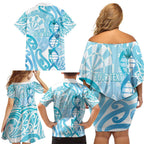 Personalised New Zealand Darts Family Matching Off Shoulder Short Dress and Hawaiian Shirt Aotearoa Maori Its In My DNA White - Aussie Hoodie