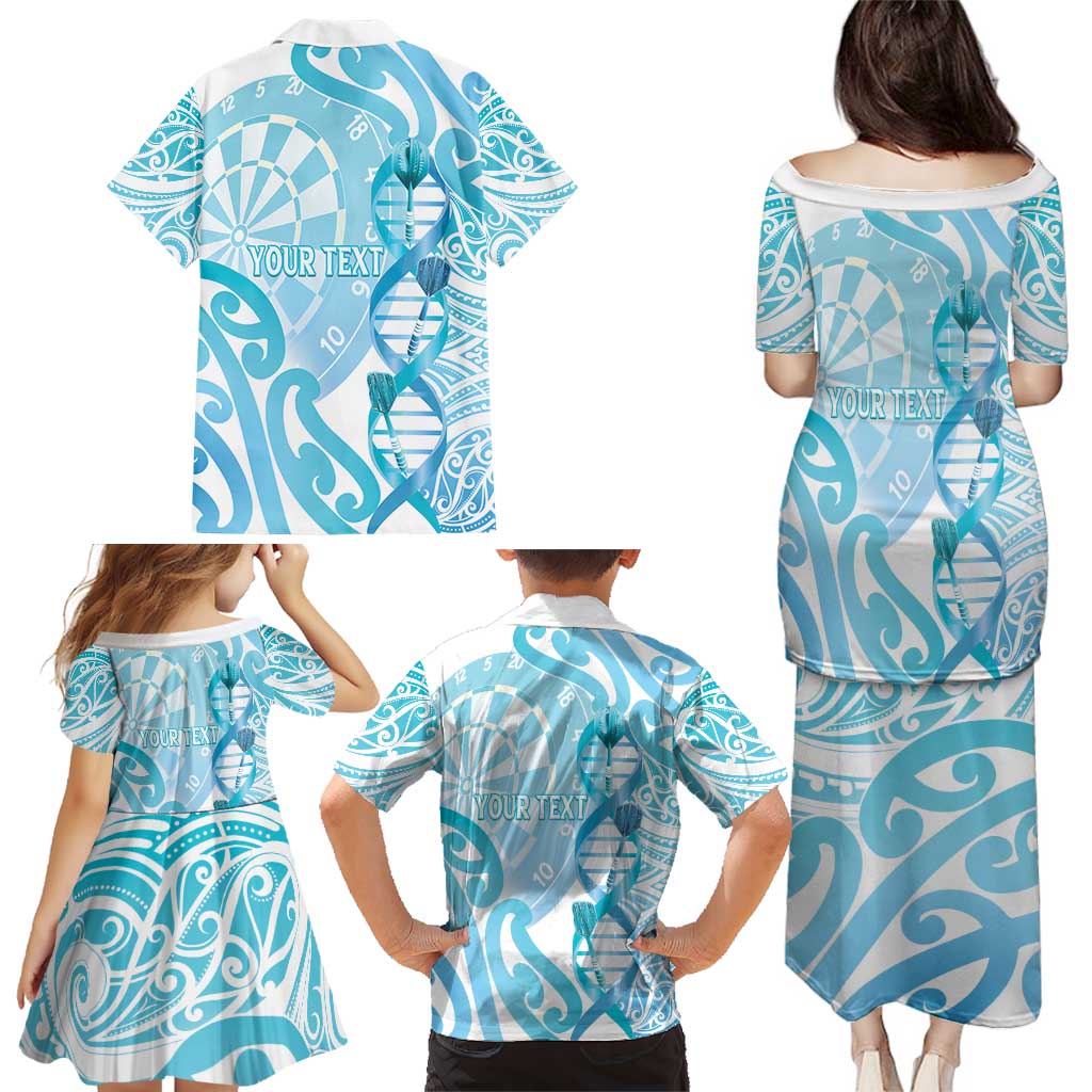 Personalised New Zealand Darts Family Matching Puletasi and Hawaiian Shirt Aotearoa Maori Its In My DNA White - Aussie Hoodie