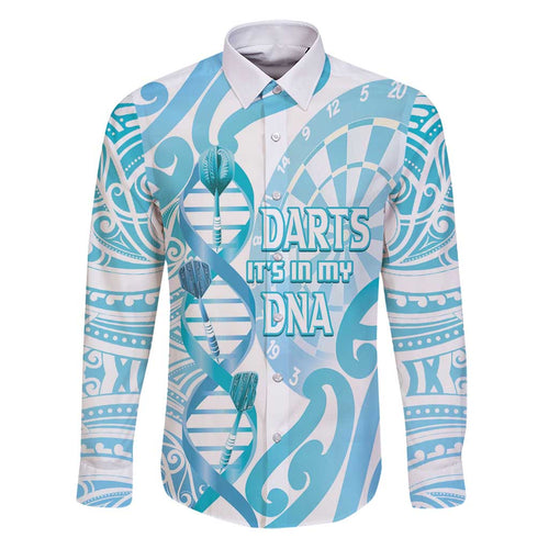 Personalised New Zealand Darts Family Matching Puletasi and Hawaiian Shirt Aotearoa Maori Its In My DNA White - Aussie Hoodie