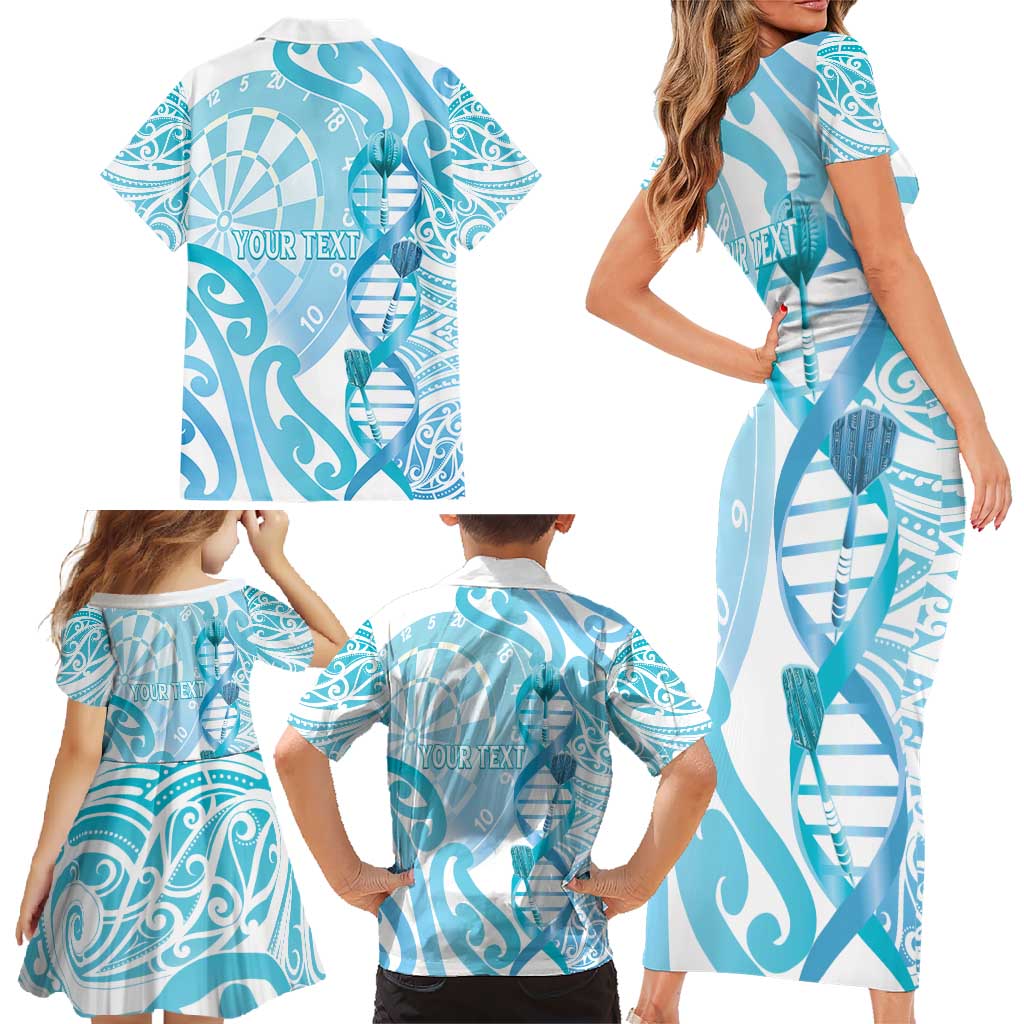 Personalised New Zealand Darts Family Matching Short Sleeve Bodycon Dress and Hawaiian Shirt Aotearoa Maori Its In My DNA White - Aussie Hoodie