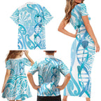 Personalised New Zealand Darts Family Matching Short Sleeve Bodycon Dress and Hawaiian Shirt Aotearoa Maori Its In My DNA White - Aussie Hoodie