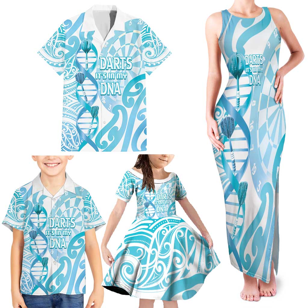Personalised New Zealand Darts Family Matching Tank Maxi Dress and Hawaiian Shirt Aotearoa Maori Its In My DNA White - Aussie Hoodie