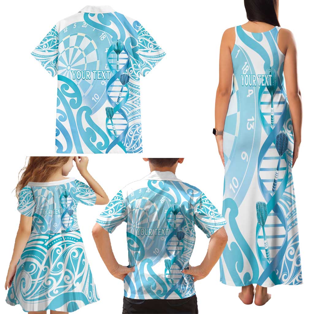 Personalised New Zealand Darts Family Matching Tank Maxi Dress and Hawaiian Shirt Aotearoa Maori Its In My DNA White - Aussie Hoodie