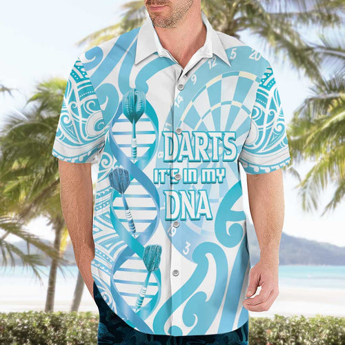 Personalised New Zealand Darts Hawaiian Shirt Aotearoa Maori Its In My DNA White - Aussie Hoodie