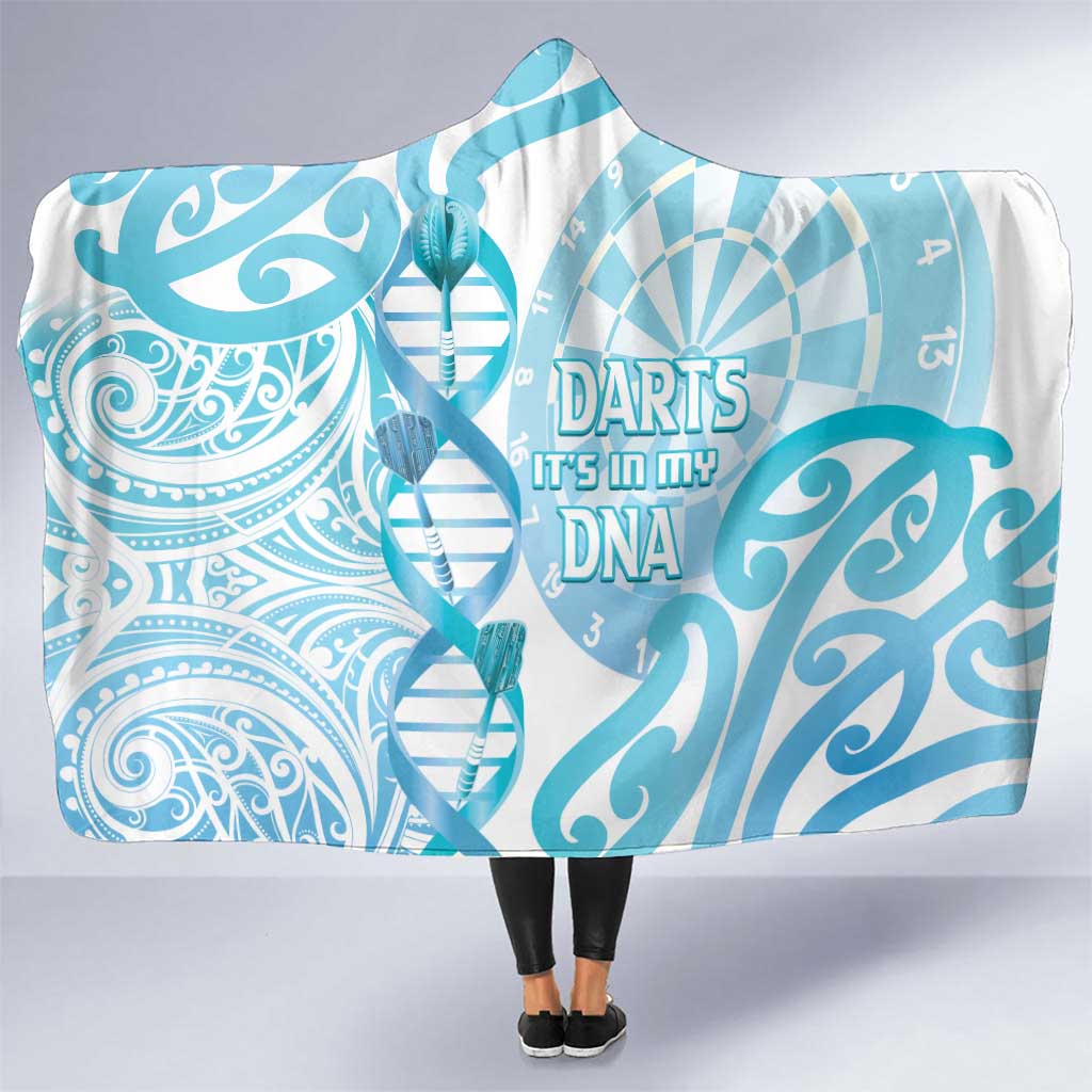 New Zealand Darts Hooded Blanket Aotearoa Maori Its In My DNA White - Aussie Hoodie