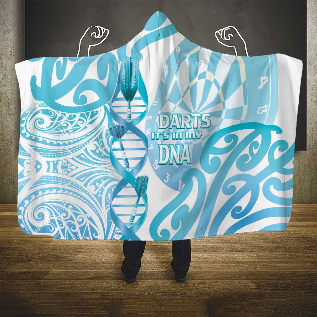 New Zealand Darts Hooded Blanket Aotearoa Maori Its In My DNA White - Aussie Hoodie