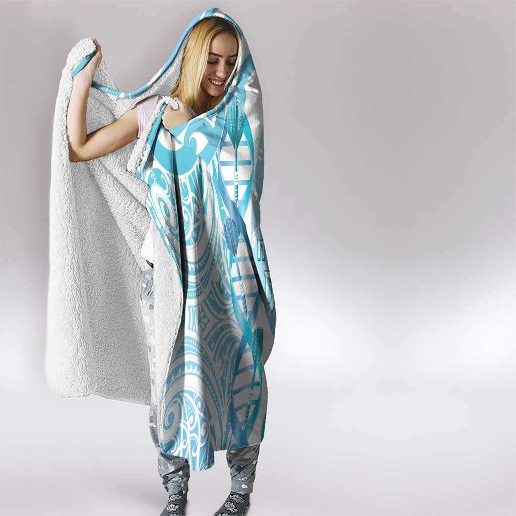 New Zealand Darts Hooded Blanket Aotearoa Maori Its In My DNA White - Aussie Hoodie
