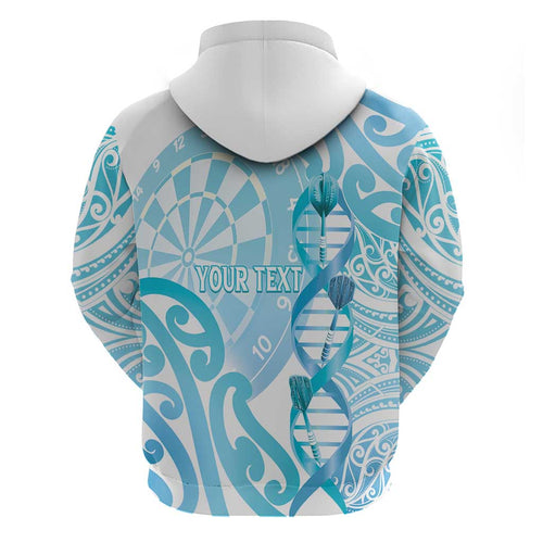 Personalised New Zealand Darts Hoodie Aotearoa Maori Its In My DNA White - Aussie Hoodie