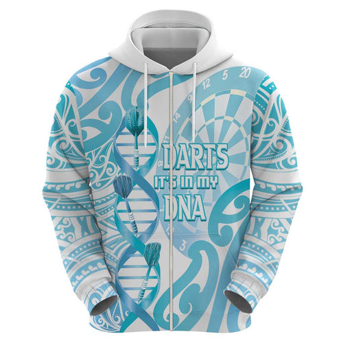 Personalised New Zealand Darts Hoodie Aotearoa Maori Its In My DNA White - Aussie Hoodie