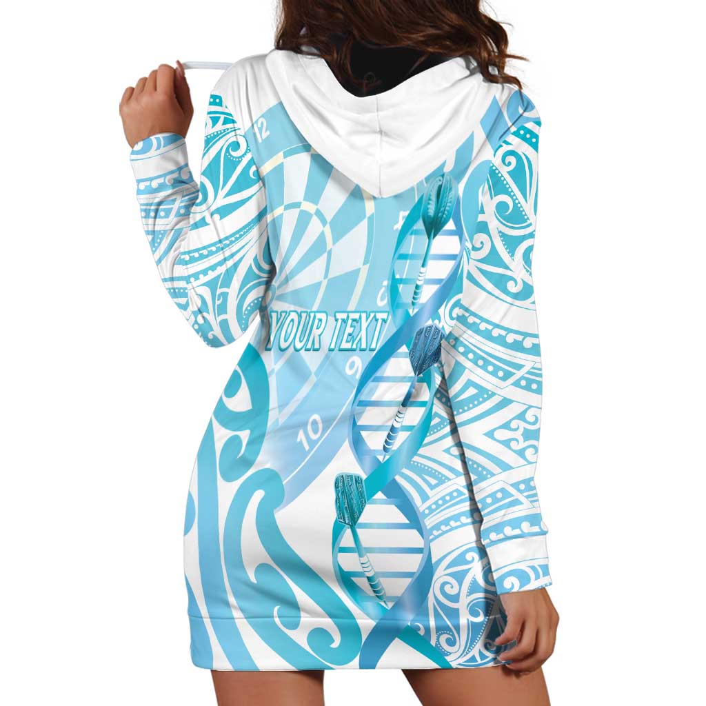 Personalised New Zealand Darts Hoodie Dress Aotearoa Maori Its In My DNA White - Aussie Hoodie