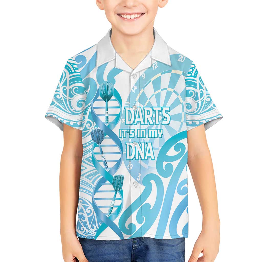 Personalised New Zealand Darts Kid Hawaiian Shirt Aotearoa Maori Its In My DNA White - Aussie Hoodie