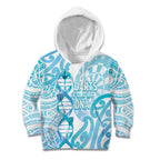 Personalised New Zealand Darts Kid Hoodie Aotearoa Maori Its In My DNA White - Aussie Hoodie