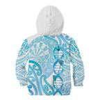 Personalised New Zealand Darts Kid Hoodie Aotearoa Maori Its In My DNA White - Aussie Hoodie