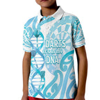 Personalised New Zealand Darts Kid Polo Shirt Aotearoa Maori Its In My DNA White - Aussie Hoodie