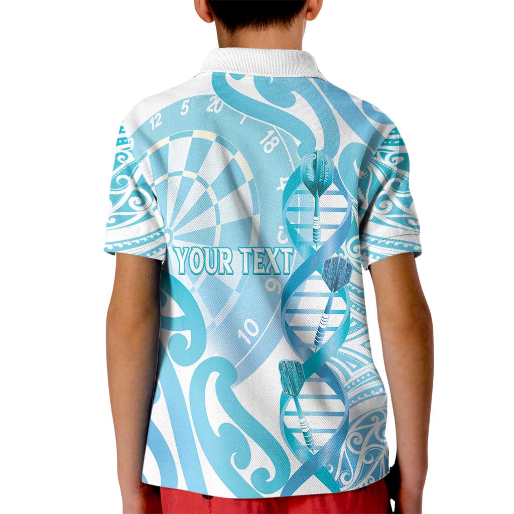 Personalised New Zealand Darts Kid Polo Shirt Aotearoa Maori Its In My DNA White - Aussie Hoodie