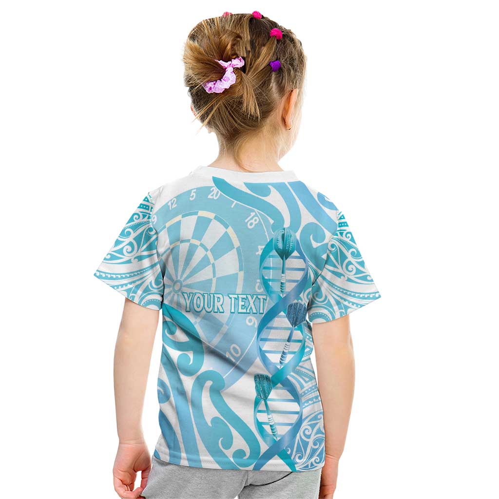 Personalised New Zealand Darts Kid T Shirt Aotearoa Maori Its In My DNA White - Aussie Hoodie