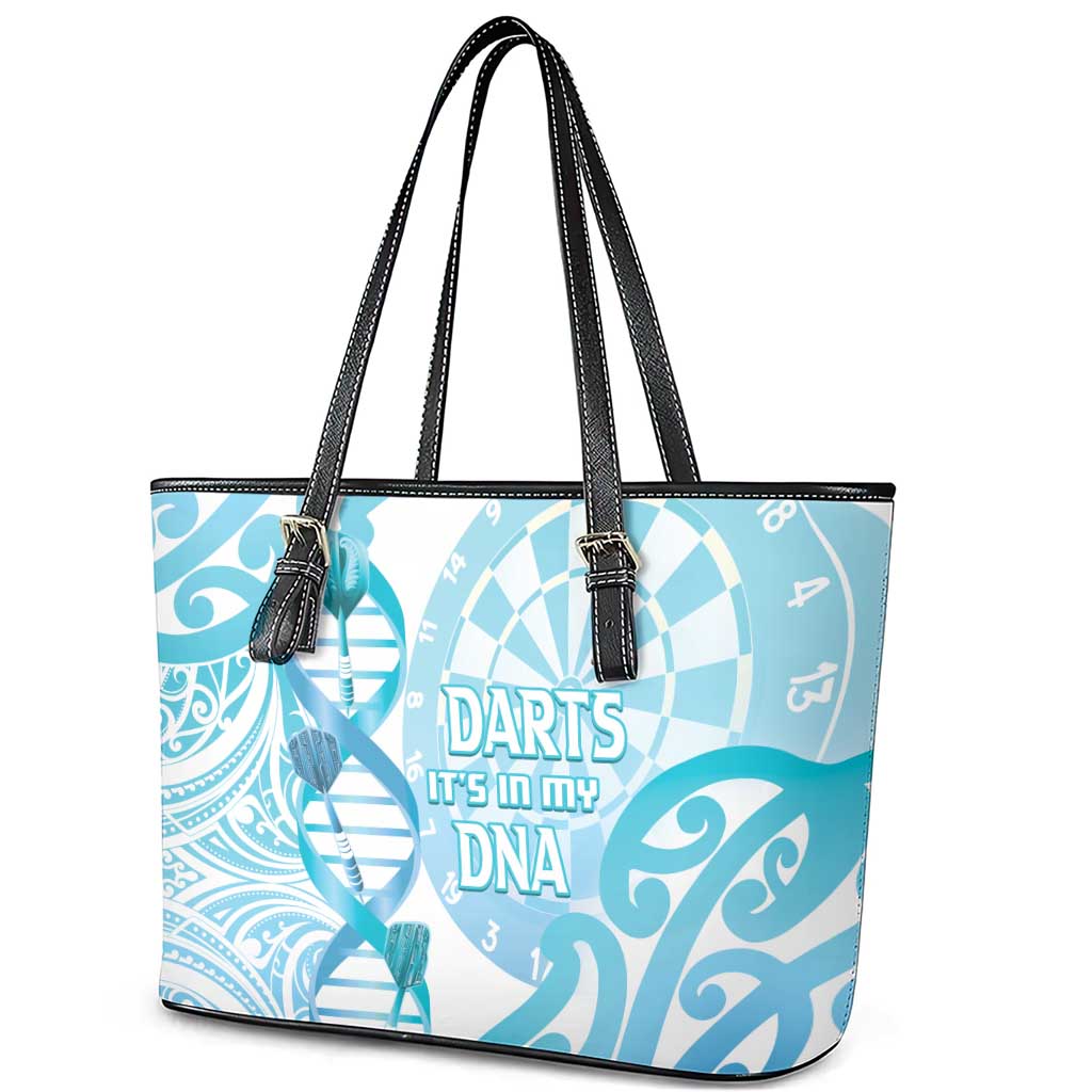 New Zealand Darts Leather Tote Bag Aotearoa Maori Its In My DNA White - Aussie Hoodie