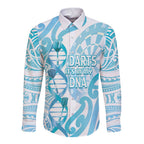 Personalised New Zealand Darts Long Sleeve Button Shirt Aotearoa Maori Its In My DNA White - Aussie Hoodie
