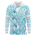 Personalised New Zealand Darts Long Sleeve Polo Shirt Aotearoa Maori Its In My DNA White - Aussie Hoodie