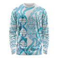 Personalised New Zealand Darts Long Sleeve Shirt Aotearoa Maori Its In My DNA White - Aussie Hoodie