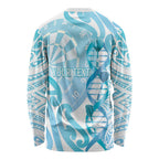 Personalised New Zealand Darts Long Sleeve Shirt Aotearoa Maori Its In My DNA White - Aussie Hoodie