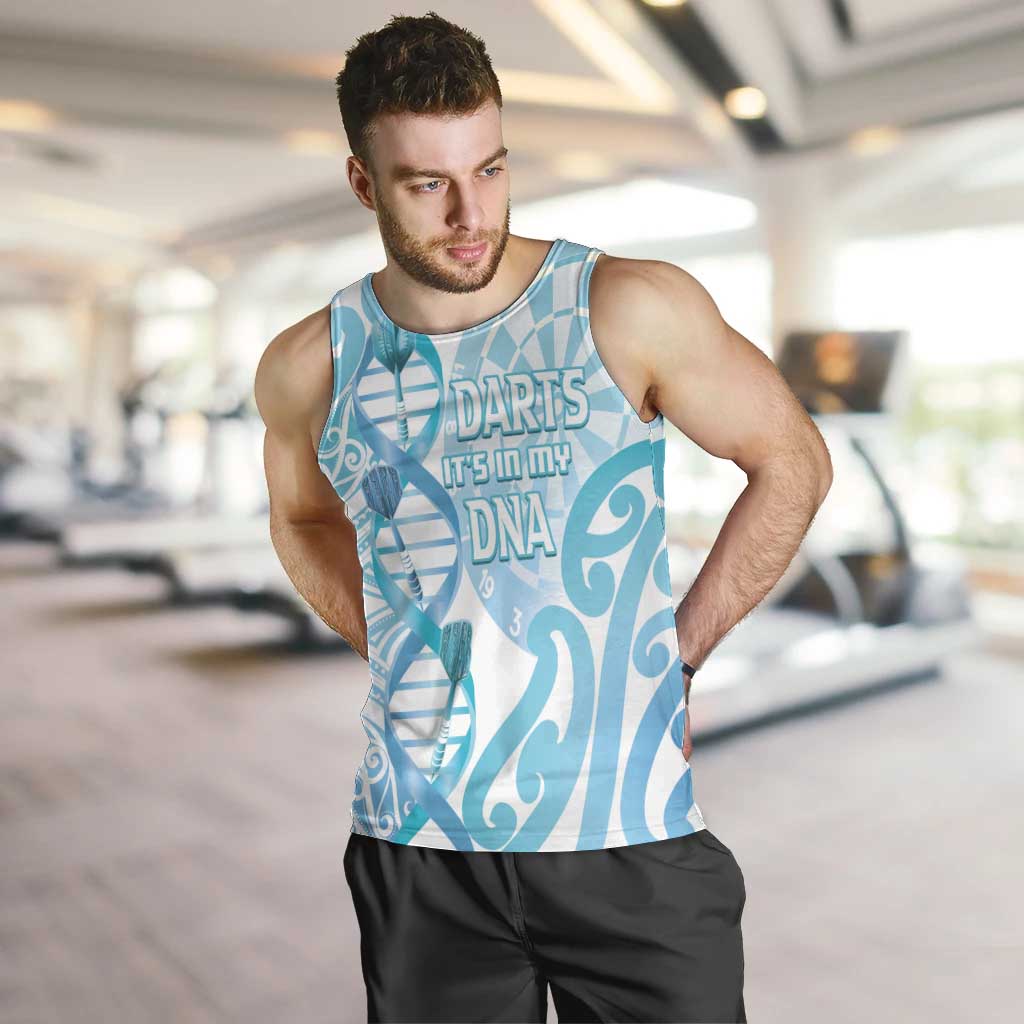 Personalised New Zealand Darts Men Tank Top Aotearoa Maori Its In My DNA White - Aussie Hoodie