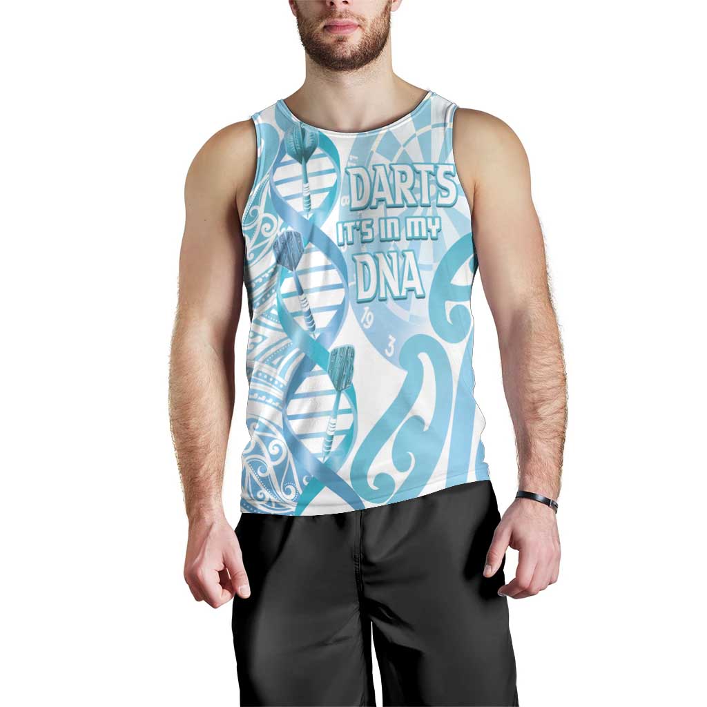 Personalised New Zealand Darts Men Tank Top Aotearoa Maori Its In My DNA White - Aussie Hoodie