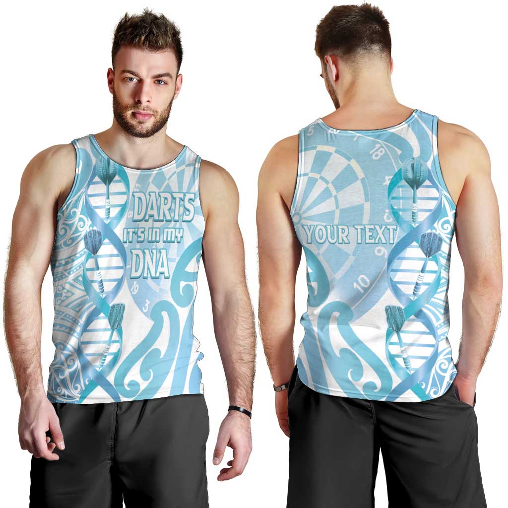 Personalised New Zealand Darts Men Tank Top Aotearoa Maori Its In My DNA White - Aussie Hoodie