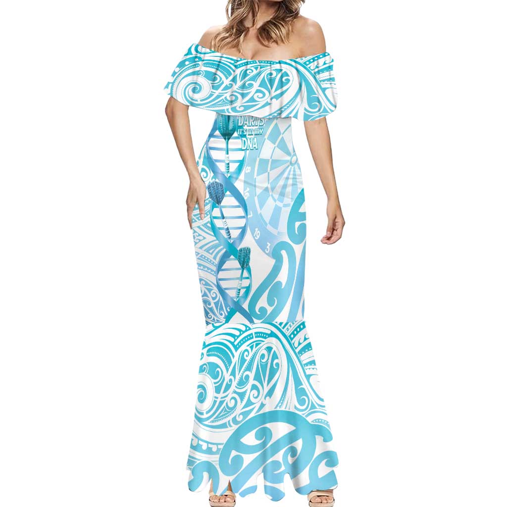 Personalised New Zealand Darts Mermaid Dress Aotearoa Maori Its In My DNA White - Aussie Hoodie