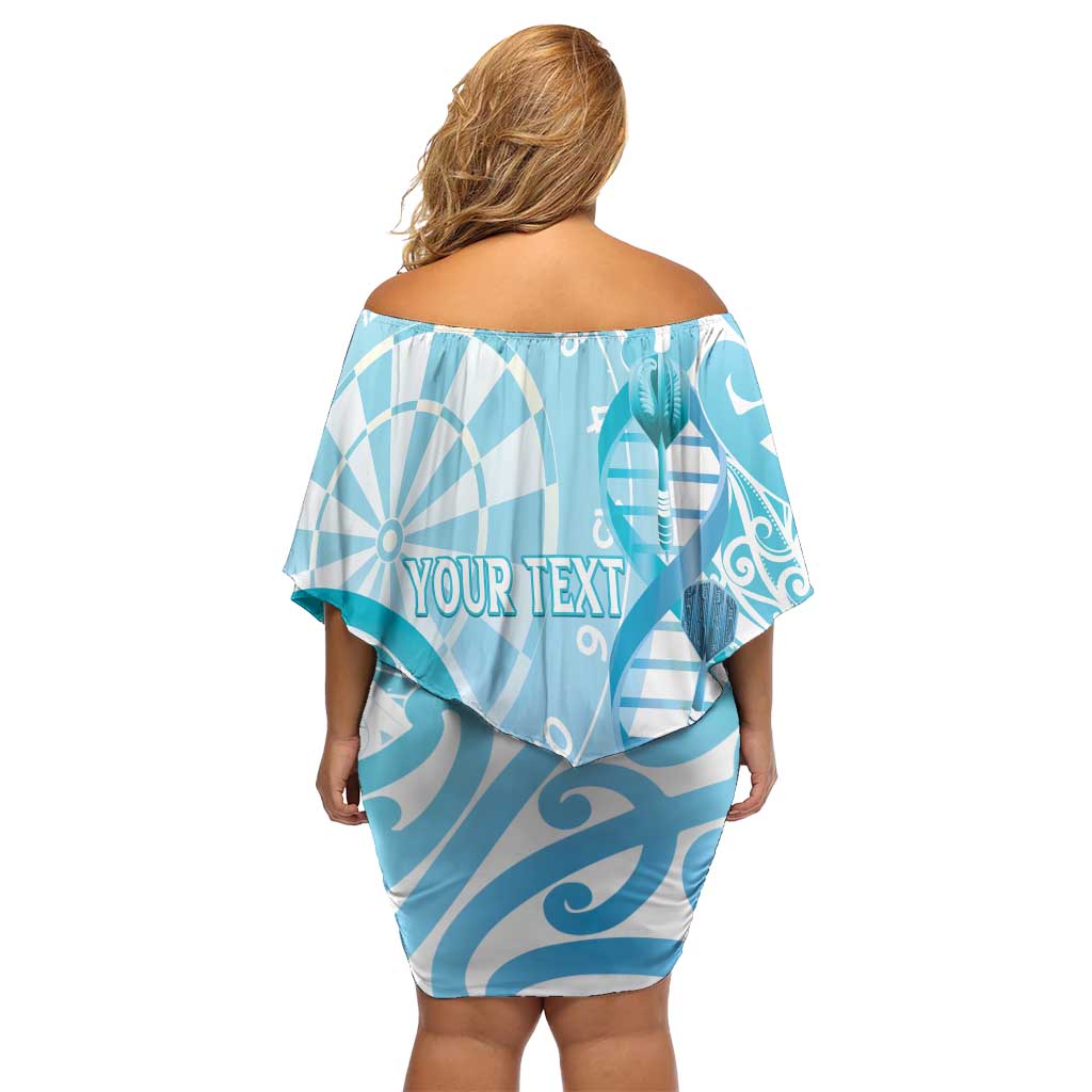 Personalised New Zealand Darts Off Shoulder Short Dress Aotearoa Maori Its In My DNA White - Aussie Hoodie