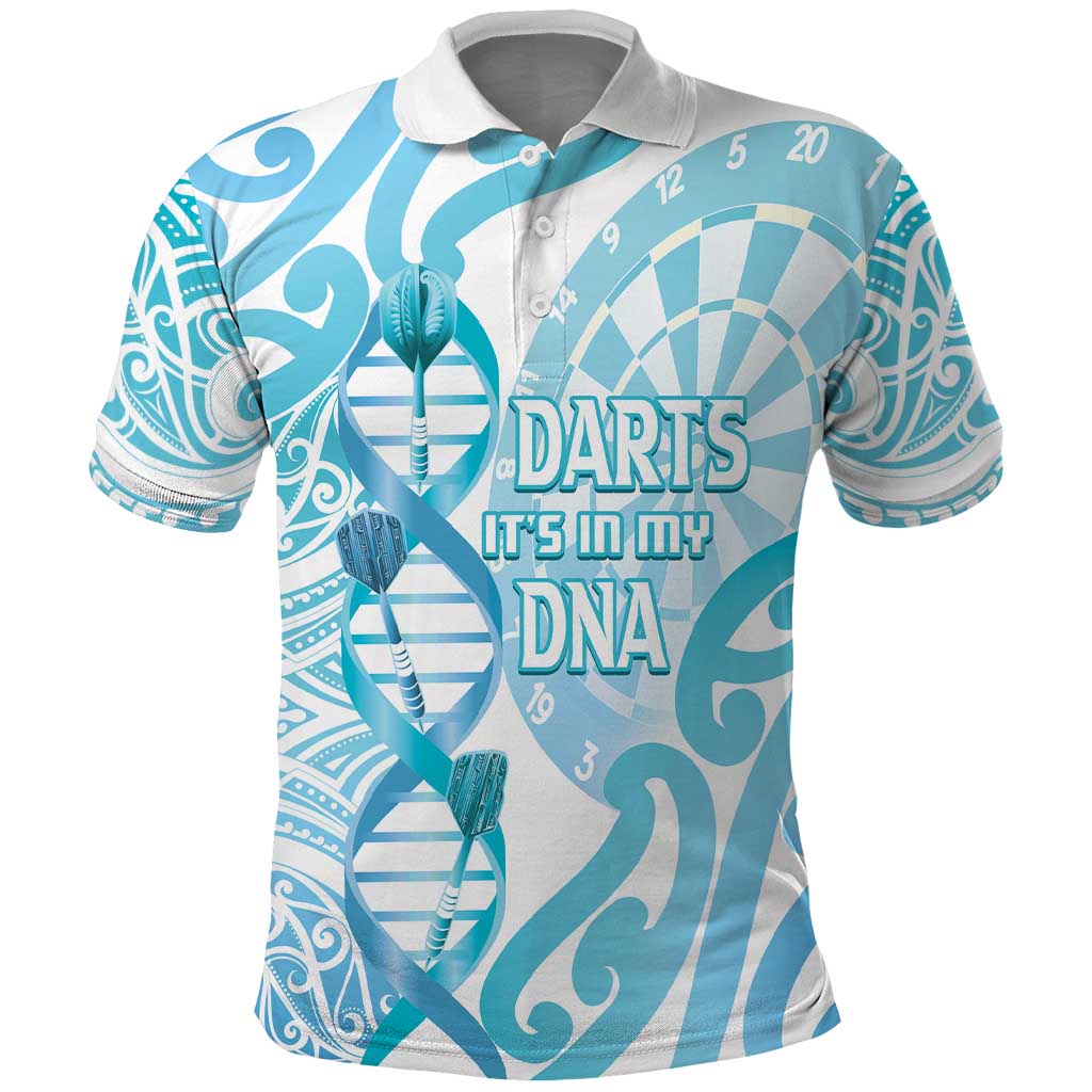 Personalised New Zealand Darts Polo Shirt Aotearoa Maori Its In My DNA White - Aussie Hoodie