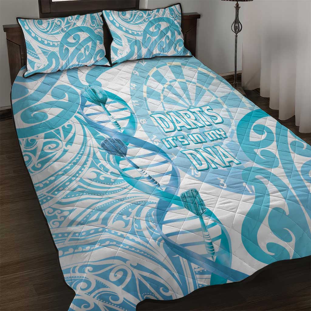 New Zealand Darts Quilt Bed Set Aotearoa Maori Its In My DNA White - Aussie Hoodie
