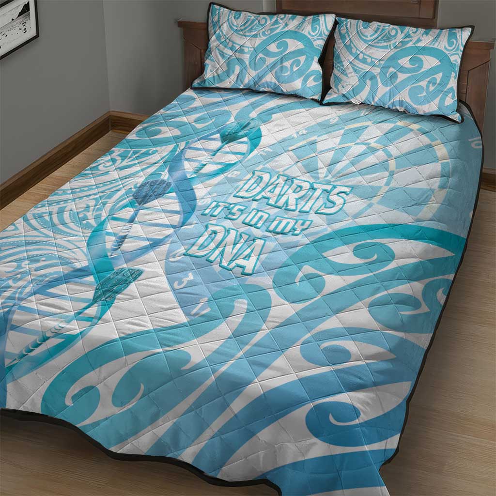 New Zealand Darts Quilt Bed Set Aotearoa Maori Its In My DNA White - Aussie Hoodie