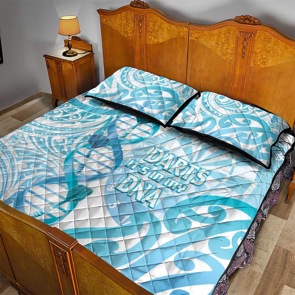 New Zealand Darts Quilt Bed Set Aotearoa Maori Its In My DNA White - Aussie Hoodie